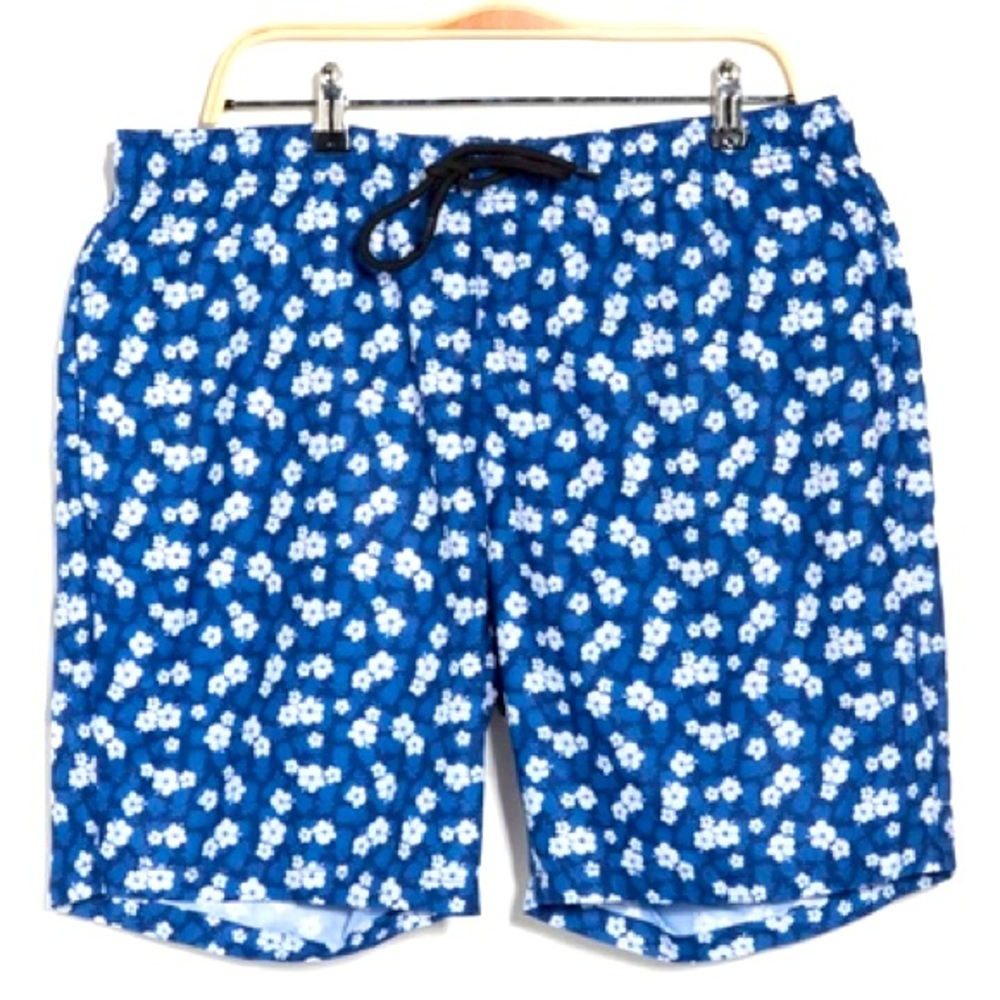 Tallis Sport Swimming shorts for men blue color with flower large size